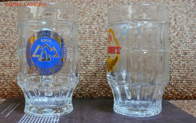 2 пивные кружки стекло  с 1 руб - 2 пивные кружки 3.JPG