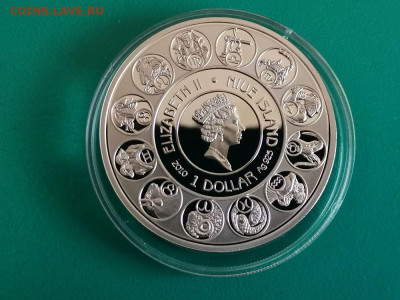 1 доллар 2010 Ниуэ Зодиак А.Мухи(Водолей), Ag925, до 10.10 - Я Муха-Водолей-2