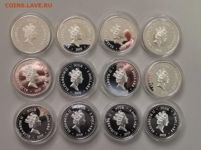 2дол 2009 Ниуэ - 12 дней Рождества (12шт), Ag999, до 10.10 - ЯЯ 12дней рождества бк-2