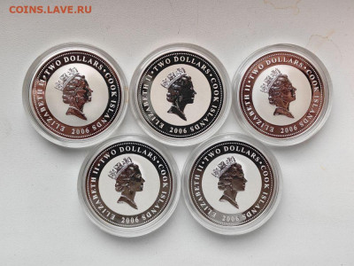 2дол 2006 О-ва Кука. Воздушные гонки 30-х. Ag999(5шт), до 10 - ЯЯ Воздушные гонки-2