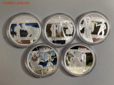 1дол 2011 Тувалу, Герои и злодеи (к-кт 5шт), Ag999, до 10.10 - ЯЯ Герои и злодеи- 2