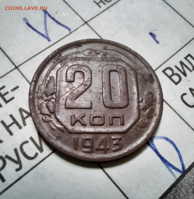20 копеек 1943 г. Помощь в определении. - 20240916_151454