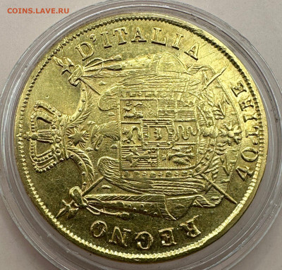 40 лир 1810. Италия. Наполеон I. Золото 900. Вес 12,9гр - 8