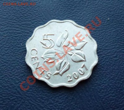 Свазиленд 5 центов 2007 UNC до 01.02.12 в 22-00 - Сваз 1