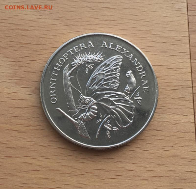Крона Памятная медаль Жетон бабочка Птицекрылка - krona_shajba_pamjatnaja_medal_zheton_babochka_pticekrylka_fond_dikoj_prirody_fauna_wwf