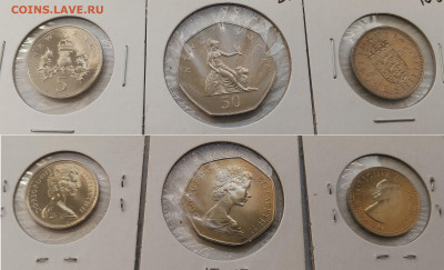 Лот №3.Монеты Великобритании,Prooflike, 1970ые,3 шт,до 16.10 - lot4-00