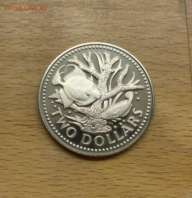 Барбадос 2 доллар 1974 Коралловые Рыбы фауна рыба из набора - IMG_9164.JPG