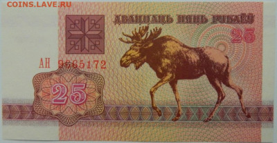 Беларусь 25 рублей 1992 г. С рубля! до 14.10.24 - DSCN1963.JPG