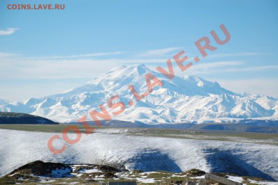 Монеты с ГОРАМИ (любых стран) - Mount_Elbrus_May_2008