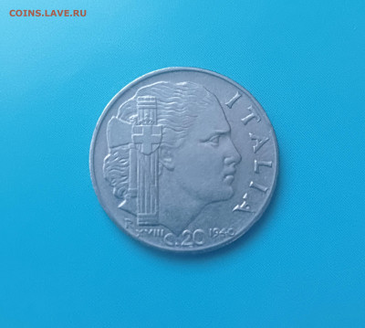 Италия 20 Чентезимо 1940 год , Виктор Эммануил 3 - IMG20241010183333