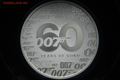 Тувалу 1 доллар 2022 60 лет Джеймс Бонд, агент 007 серебро - _DSC9285.JPG