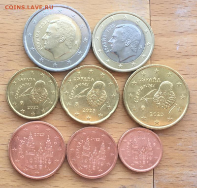 набор евро Испания Филипп VI 2023 2 1 евро 50 20 10 5 2 1 ец - nabor_evro_ispanija_filipp_vi_2023_bimetall_2_1_evro_50_20_10_5_2_1_evrocent_arkhitektura
