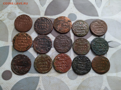 15 полушек 1730-1748 до 16.10.2024 - 15пол