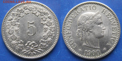 Швейцария 5 раппен 1900 до 18-10-24 в 22:00 - Швейцария 5 раппен 1900    6448