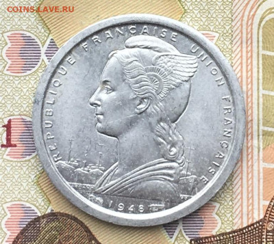 Сен Пьер и Микелон 1 франк 1948 Парусник до 16.10 в 22.00 - IMG_E1173.JPG