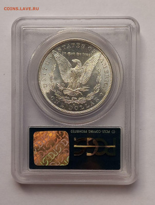 США. 1 доллар Моргана 1880 S PCGS MS64. Старый слаб. Серебро - 7