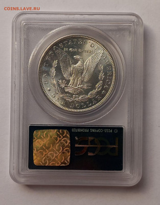 США. 1 доллар Моргана 1880 S PCGS MS64. Старый слаб. Серебро - 5