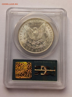 США. 1 доллар Моргана 1884 О PCGS MS64. Старый слаб. Серебро - 8