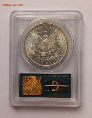 США. 1 доллар Моргана 1884 О PCGS MS64. Старый слаб. Серебро - 7