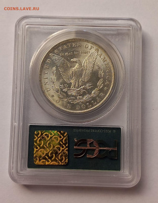 США. 1 доллар Моргана 1884 О PCGS MS64. Старый слаб. Серебро - 6
