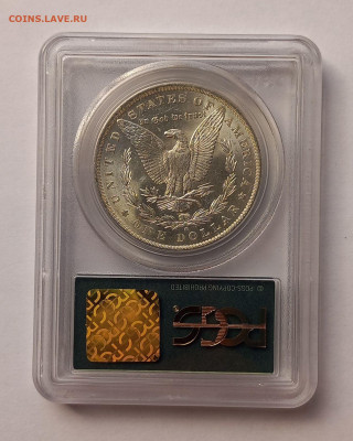 США. 1 доллар Моргана 1884 О PCGS MS64. Старый слаб. Серебро - 5