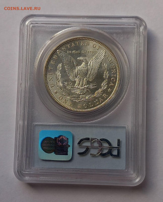 США. 1 доллар Моргана 1886 Р PCGS MS64. Серебро - 6