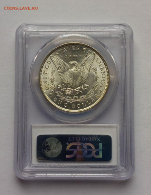США. 1 доллар Моргана 1887 Р PCGS MS64. Серебро - 8