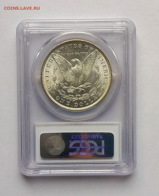 США. 1 доллар Моргана 1887 Р PCGS MS64. Серебро - 7
