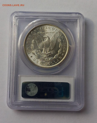 США. 1 доллар Моргана 1887 Р PCGS MS64. Серебро - 6