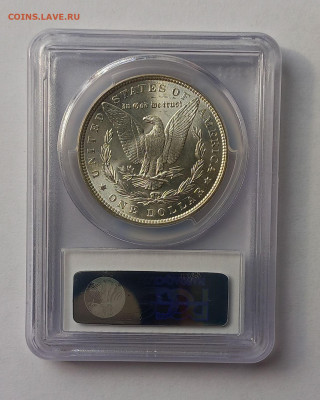 США. 1 доллар Моргана 1887 Р PCGS MS64. Серебро - 5