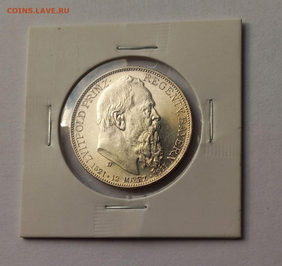 Германия. Бавария. 2 марки 1911 D. Луитпольд. Серебро. UNC. - 5
