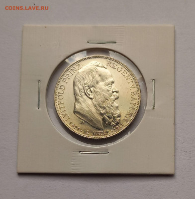 Германия. Бавария. 2 марки 1911 D. Луитпольд. Серебро. UNC. - 1