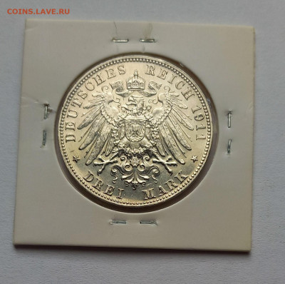 Германия. Бавария. 3 марки 1911 D. Луитпольд. Серебро. UNC. - 10