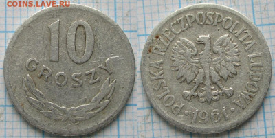 Польша 10 грошей 1961 до 20-10-24 в 22:00 - Польша 10 грошей 1961      11827