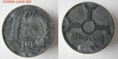 Нидерланды 1 цент 1942 до 21-10-24 в 22:00 - 13.64. -Нидерланды 1 цент 1942    084