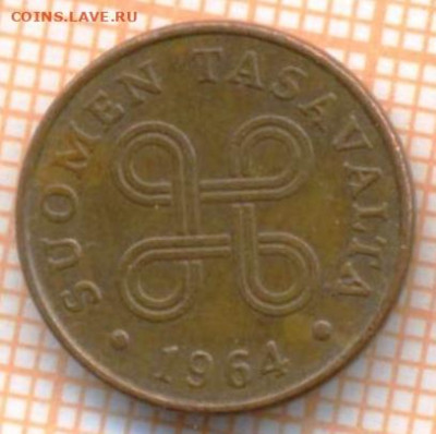 Финляндия 1 пенни 1964 г., до 21.10.2024 г. в 22.00 по Москв - Финляндия 1 пенни 1964 1602