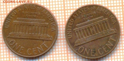 США 1 цент 1973 г. 2двора, до 21.10.2024 г. в 22.00 по Москв - США 1 цент 1973 2шт 1619а
