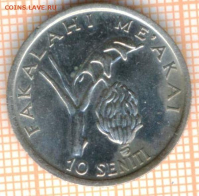 Тонга 10 сенити 1981 г. , до 21.10.2024 г. в 22.00 по Москве - Тонга 10 сенити 1981 1662а