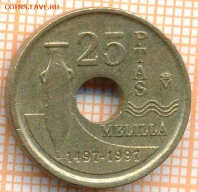 Испания 25 песет 1997 г., до 21.10.2024 г. в 22.00 по Москве - Испания 25 песет 1997 1669