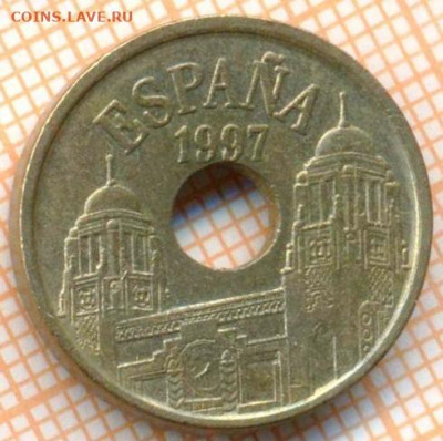 Испания 25 песет 1997 г., до 21.10.2024 г. в 22.00 по Москве - Испания 25 песет 1997 1669а
