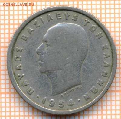 Греция 2 драхмы 1954 г., до 21.10.2024 г. в 22.00 по Москве - Греция 2 драхмы 1954 1668