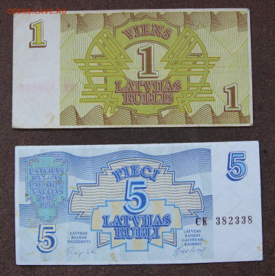 1 и 5 латвийских рубля 1992 г. до 22.00 20.10.24 - IMG_0741.JPG