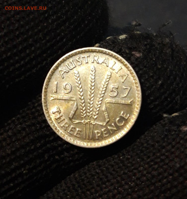 Австралия 3 пенса 1957г серебро ДОСТОЙНАЯ В БЛЕСКЕ До 22.10 - 20241015_223234