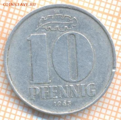 ГДР 10 пф 1963 г., до 23.10.2024 г. в 22.00 по Москве - ГДР 10 пф 1963 943