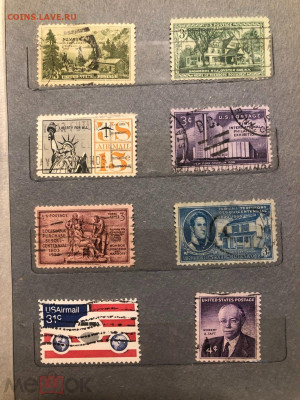 Марки США, кучка с 1 рубля. - 323684342.2