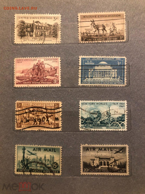Марки США, кучка с 1 рубля. - 323684342.7