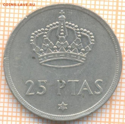 Испания 25 песет 1975(79) г., до 23.10.2024 г. в 22.00 по Мо - Испания 25 песет 1975 1710а