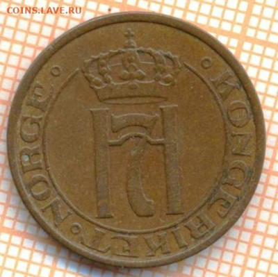 Норвегия 2 эре 1935 г., до 23.10.2024 г. в 22.00 по Москве - Норвегия 2 эре 1935 1716а