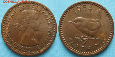 Великобритания фартинг 1954 до 23-10-24 в 22:00 - Великобритания фартинг 1954    2472