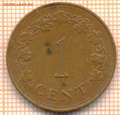 Мальта 1 цент 1977 г., до 23.10.2024 г. в 22.00 по Москве - Мальта 1 цент 1977 1721а